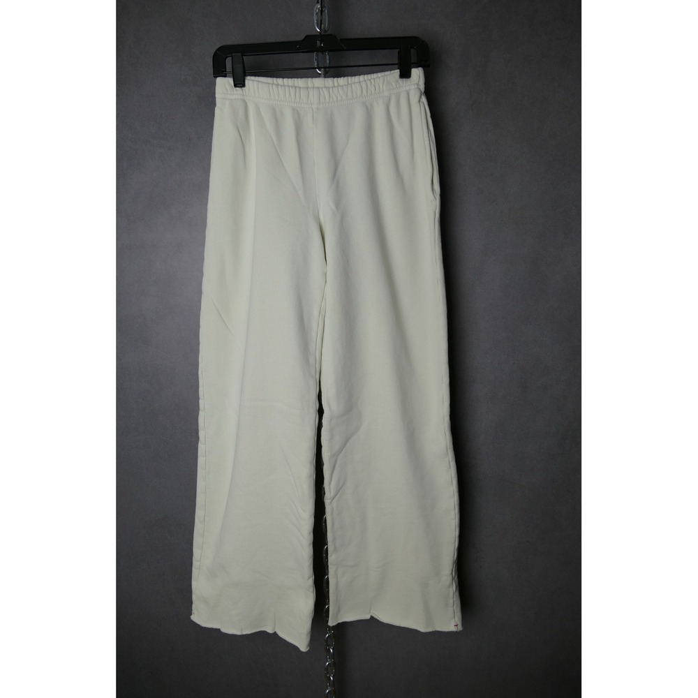 Xirena Cream Linen Blend Wide Leg Lounge Pants Elastic Waist Drawstring